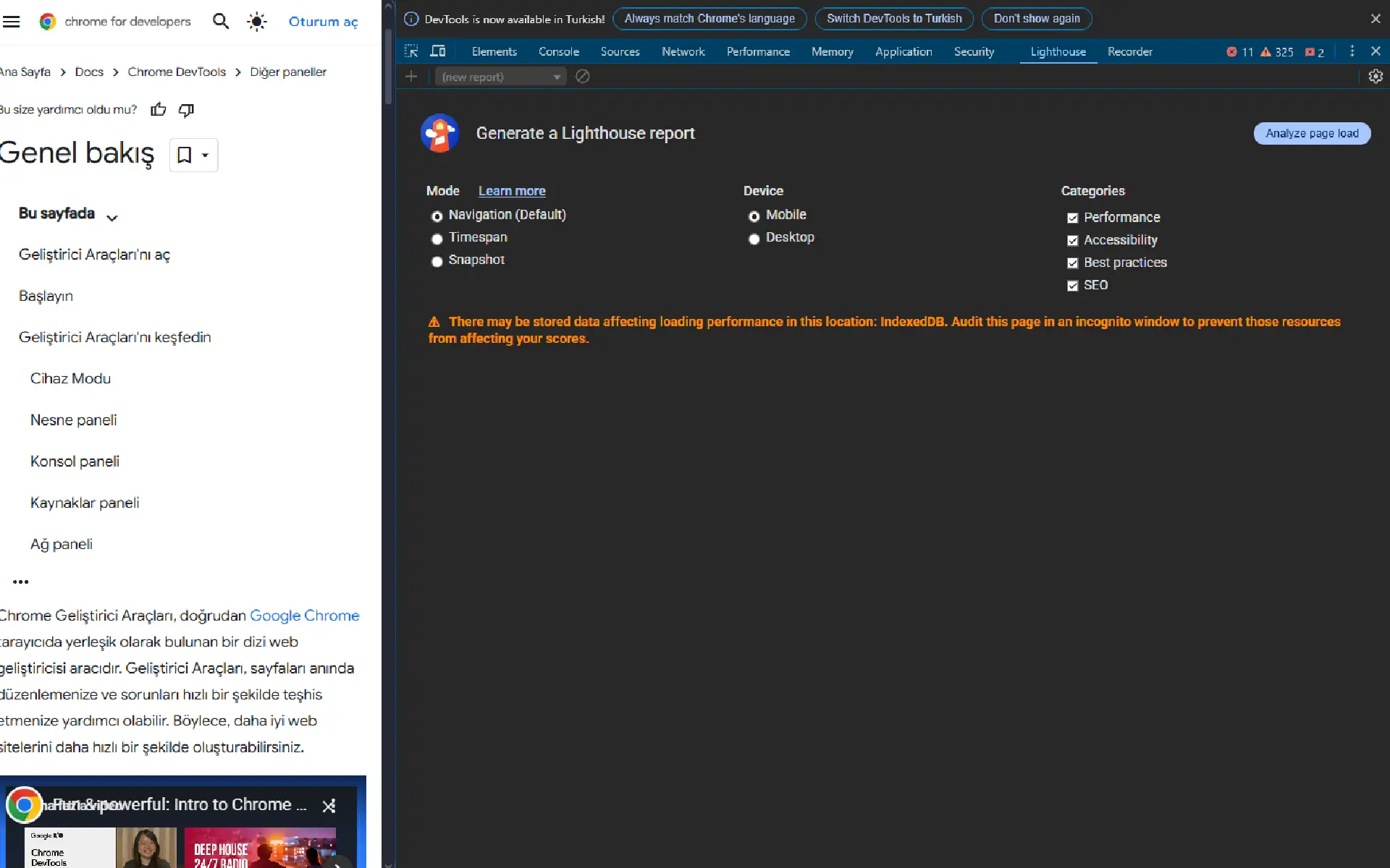 Google Lighthouse Nasıl Kullanılır Chrome DevTools